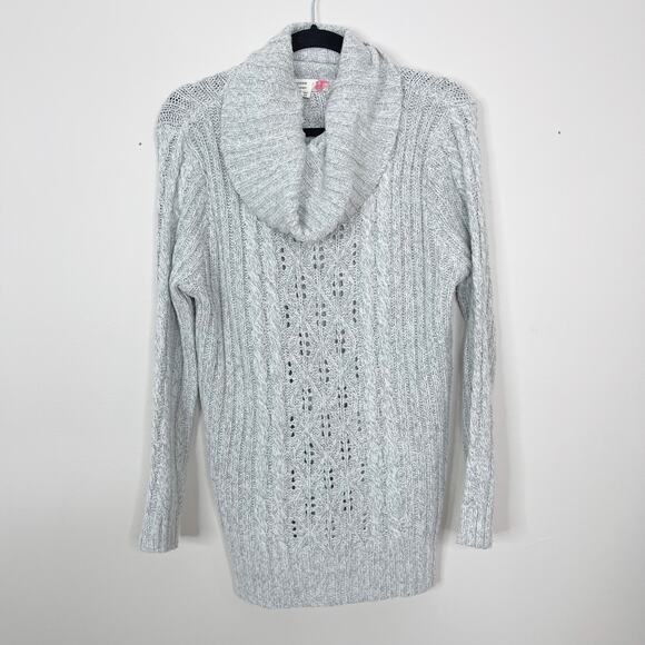 Blossom & Clover Womens XSmall XS Heather Gray Cowl Neck Knit Sweater - Picture 1 of 10